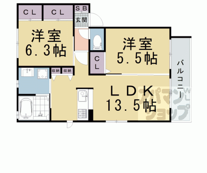 【シャーメゾン田内】間取