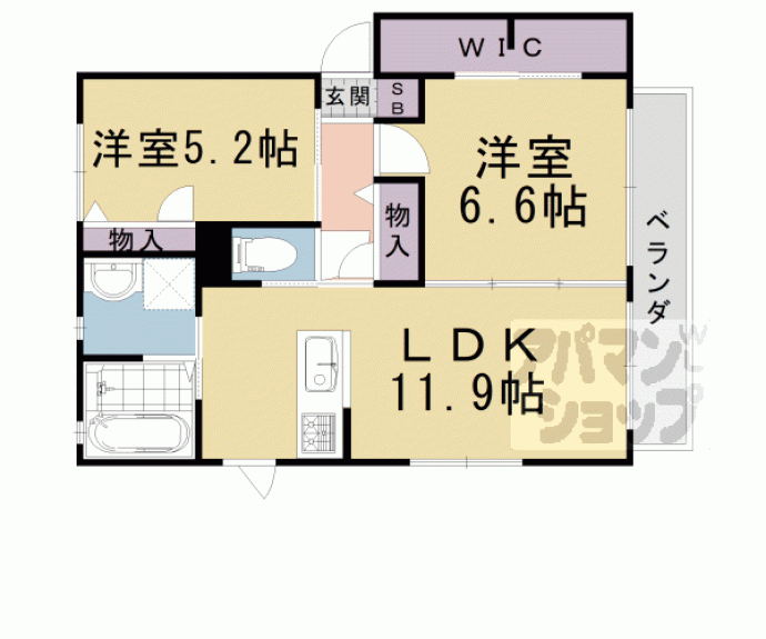 【シャーメゾン田内】間取