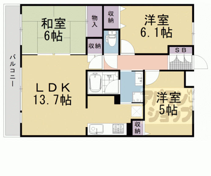 【シャリエ長岡京】間取