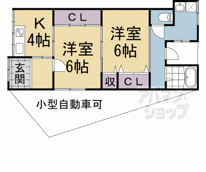 【桂芝ノ下貸家２０－１】間取