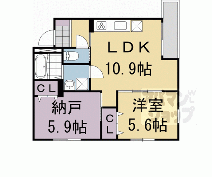 【イルソーレ桂　Ⅰ番館】間取