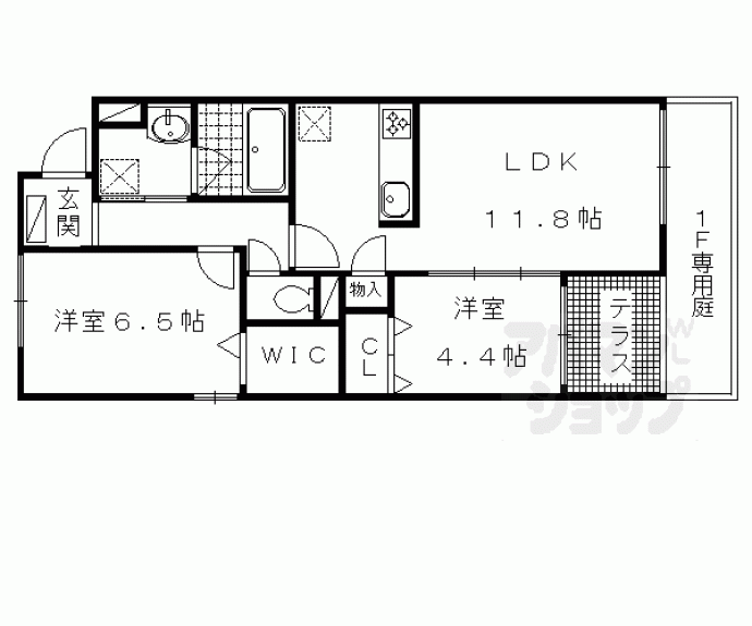 【メデルコート桂】間取