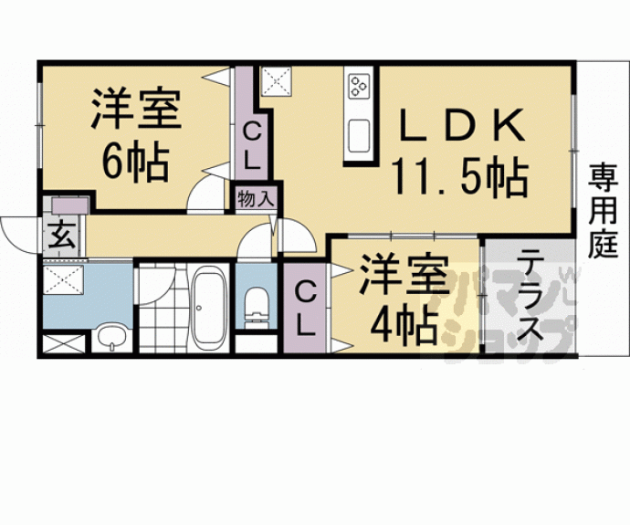 【メデルコート桂】間取
