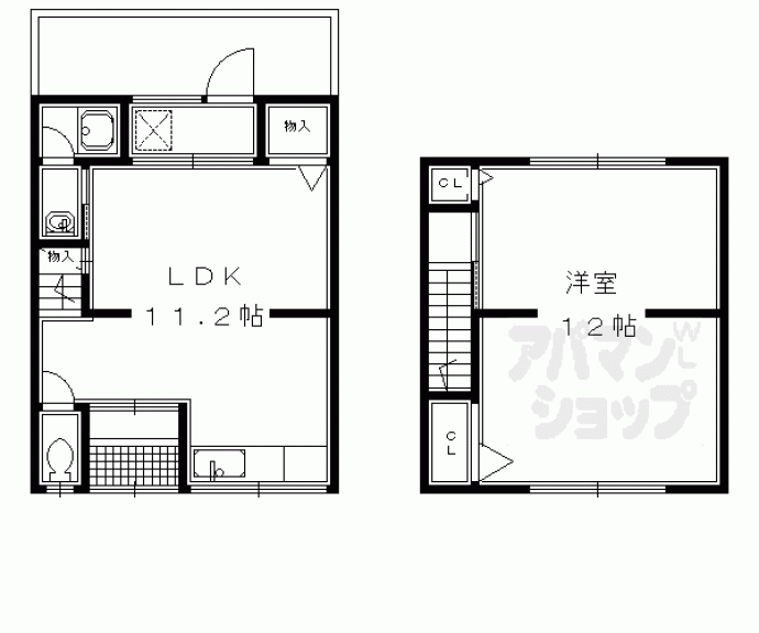 【今里細塚１８－１貸家】間取