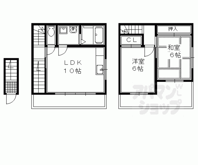【長岡２丁目貸家１３－１２】間取