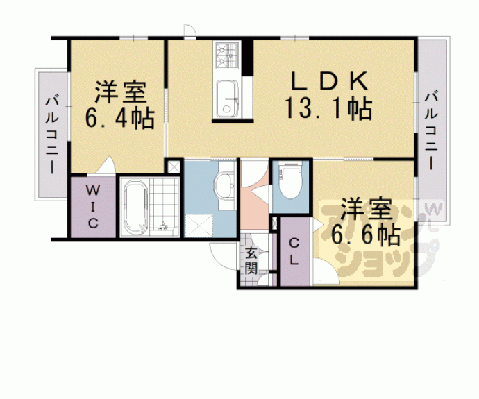 【シャーメゾン西向日】間取