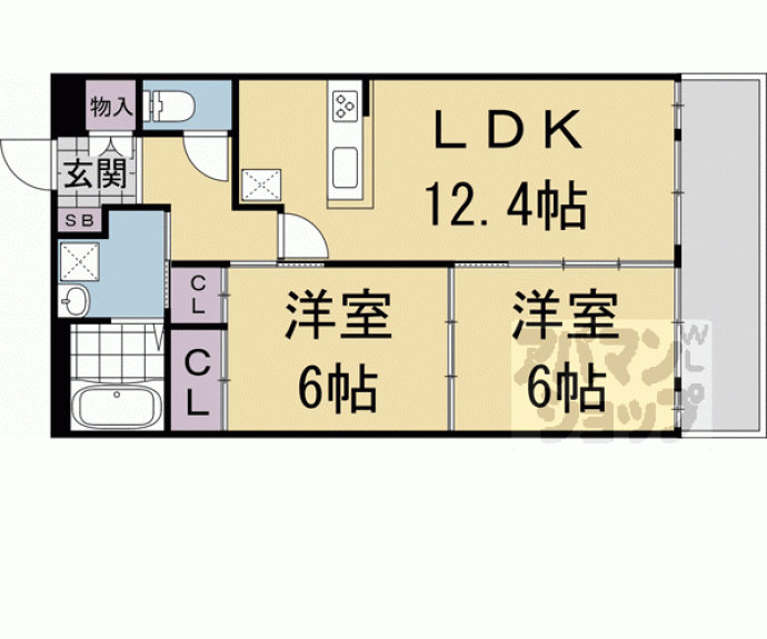 【デファーンドル長岡京】間取