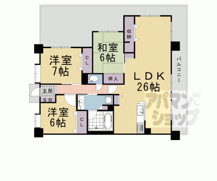 【パデシオン長岡天神】間取