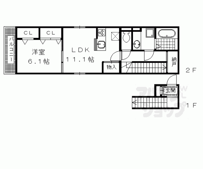 【フェリオ西向日】間取