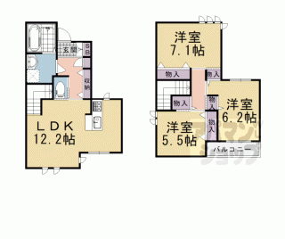 【下海印寺方丸貸家】