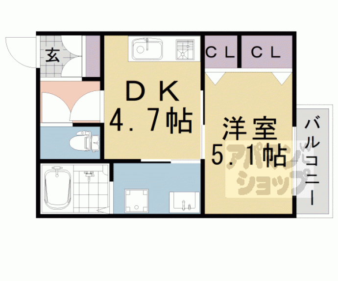 【メリア桂東】間取