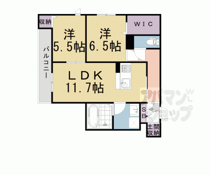 【パルテール西山】間取