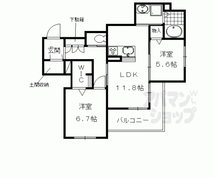 【パルテール西山】間取