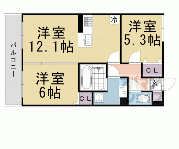 【ビューハイツＣ】間取
