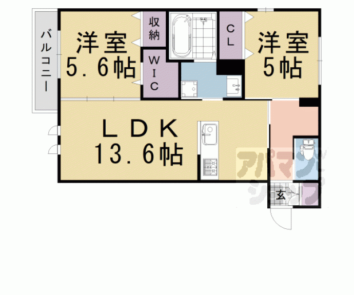 【Ｔｉａｒｅ　西山天王山】間取