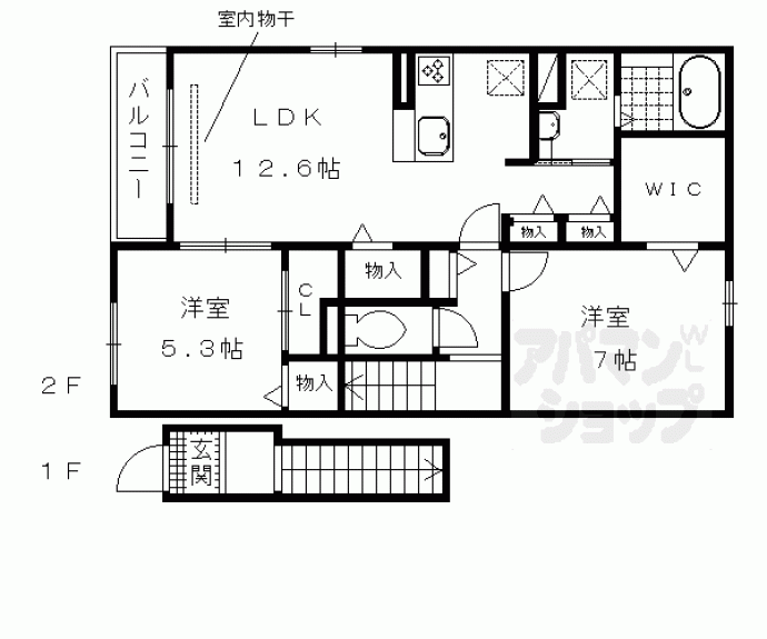 【シャルモント勝竜寺】間取