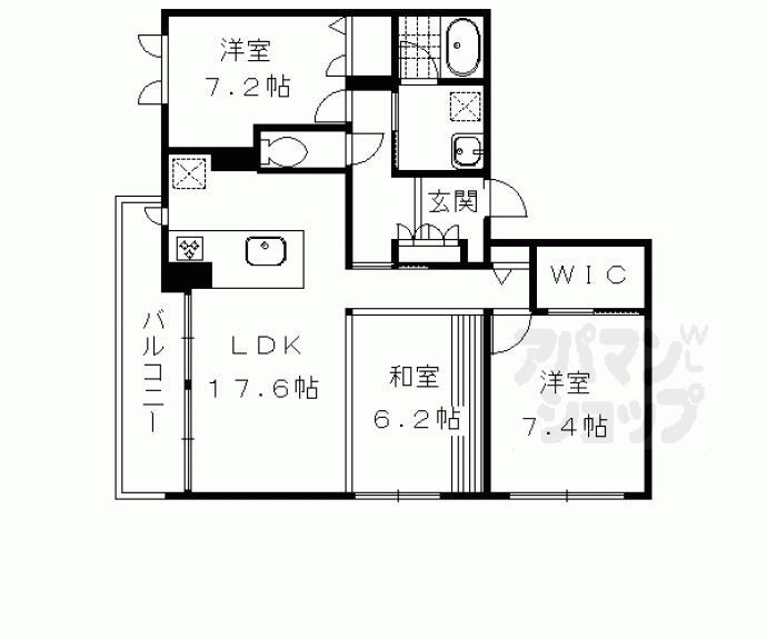 【神楽グレース上桂】間取
