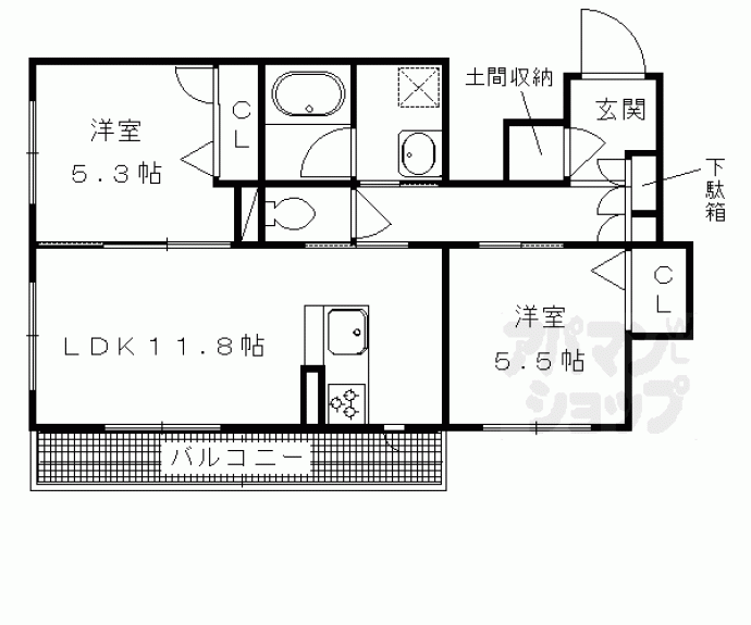 【ローズコートタニア】間取