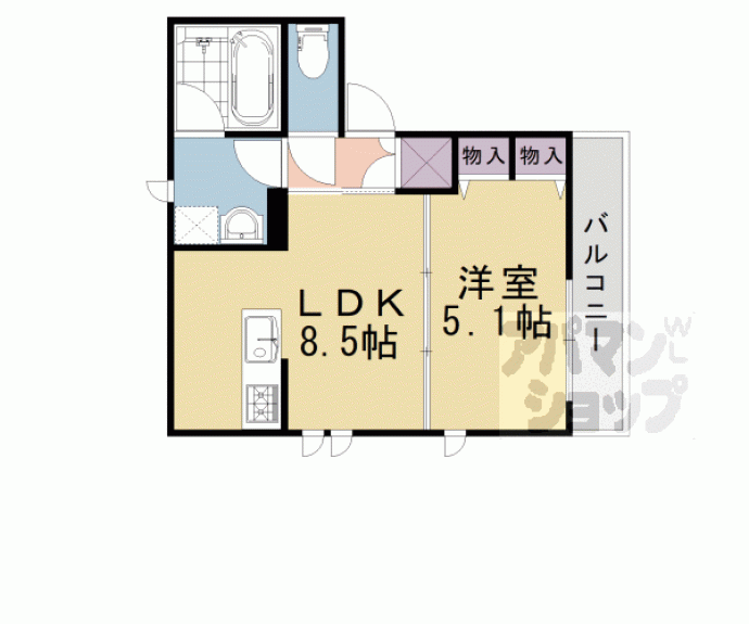 【シャーメゾン長岡】間取