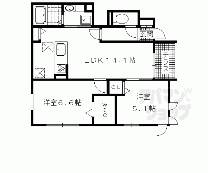 【リアン今里】間取