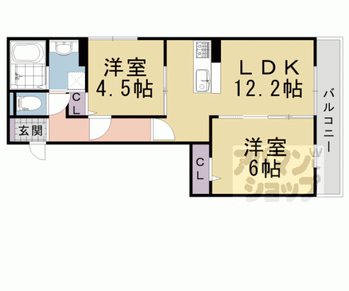 【セジュール長岡天神】間取