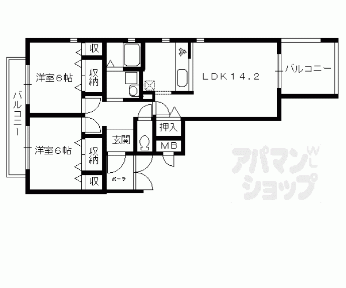 【コンフィアンサ桂】間取