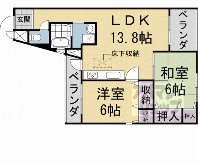 【コンフィアンサ桂】間取