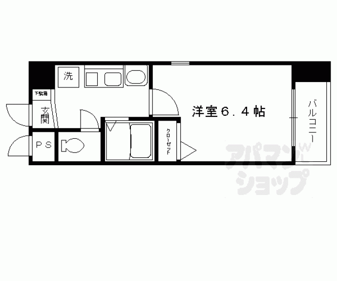 【エイペックス京都新京極Ⅰ】間取