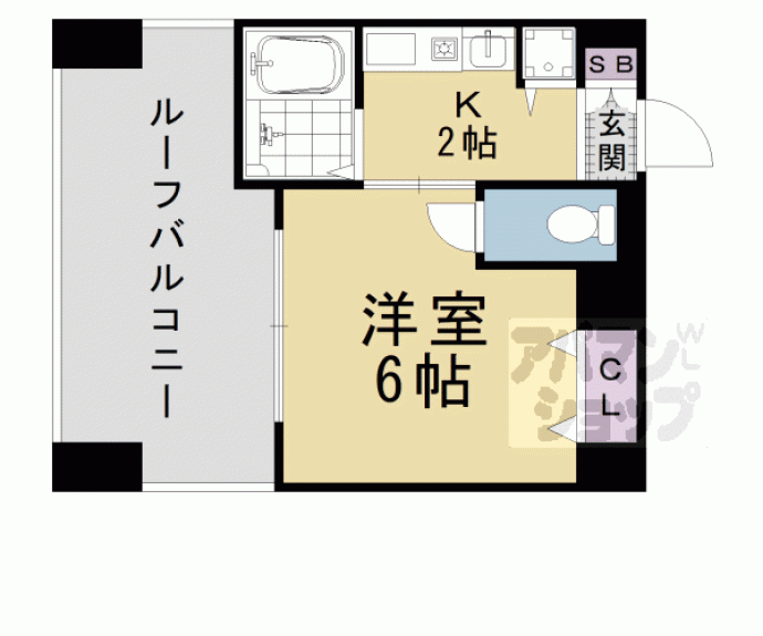 【エイペックス京都新京極Ⅰ】間取