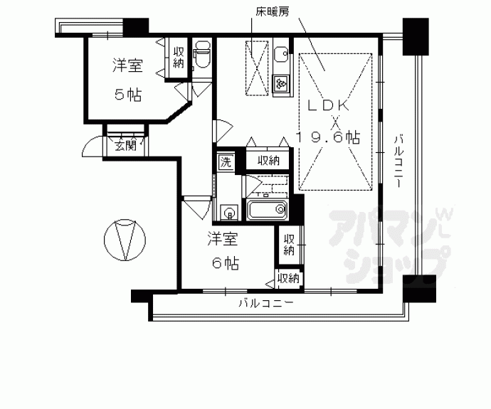 【パデシオン京都駅北】間取