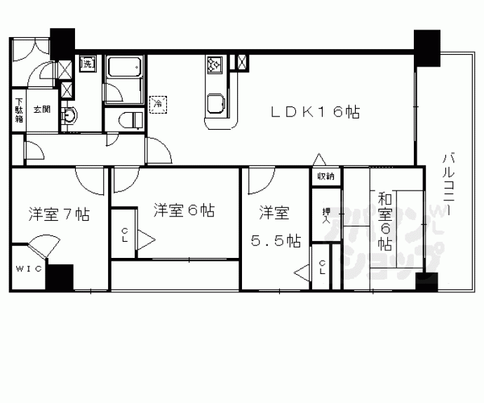 【パデシオン四条壬生】間取