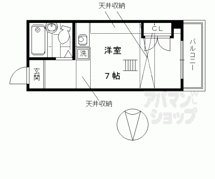 【ヤングヴィレッジ河原町】間取