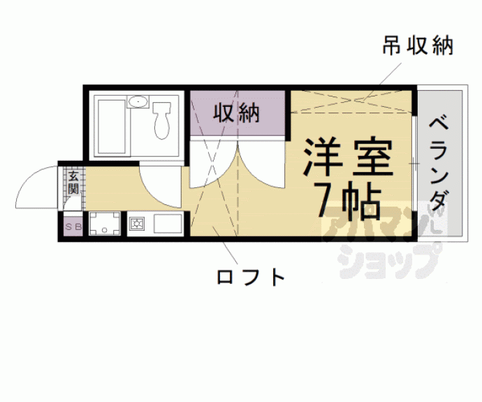 【ヤングヴィレッジ河原町】間取