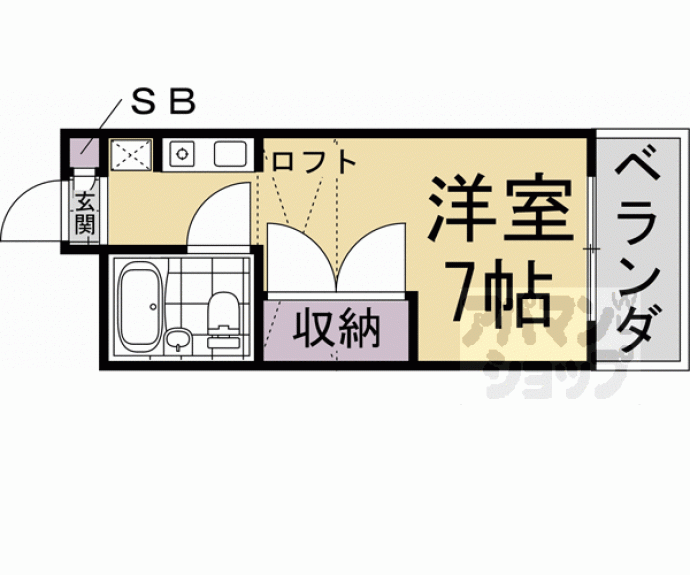 【ヤングヴィレッジ河原町】間取