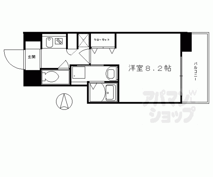 【エイペックス京都室町】間取