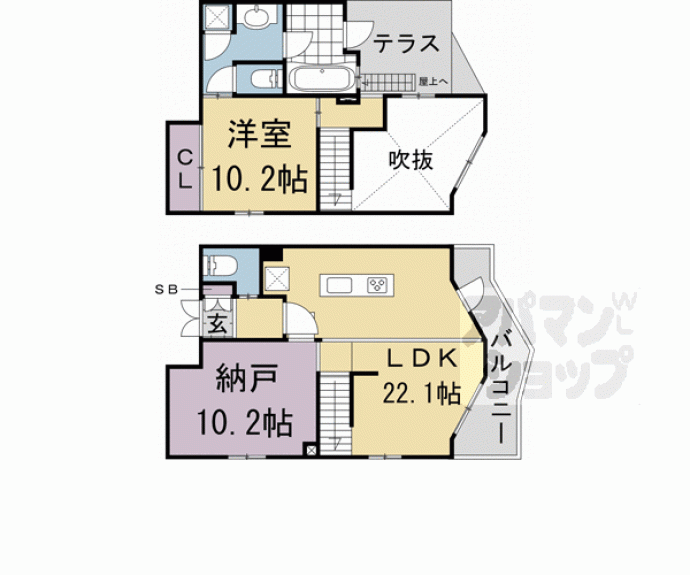 【Ｇｒａｎｄ　Ｅ’ｔｅｒｎａ京都】間取