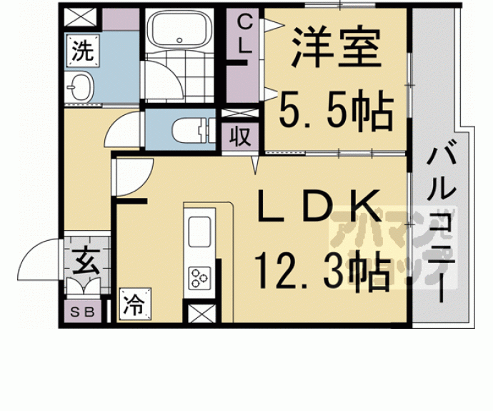【グランドール京都】間取