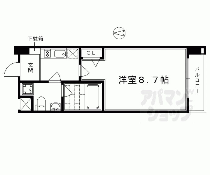 【プレサンスＮＥＯ京都烏丸】間取