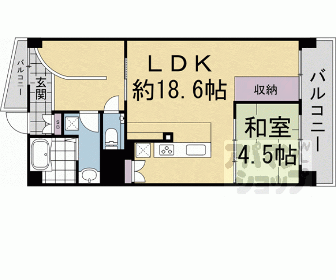 【京都ロジュマン島町Ａ棟】間取