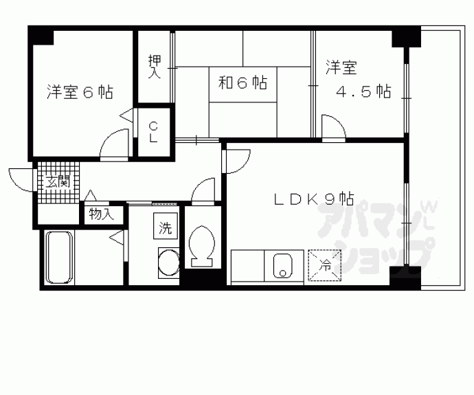 【グランドメゾン伏見桃山】間取