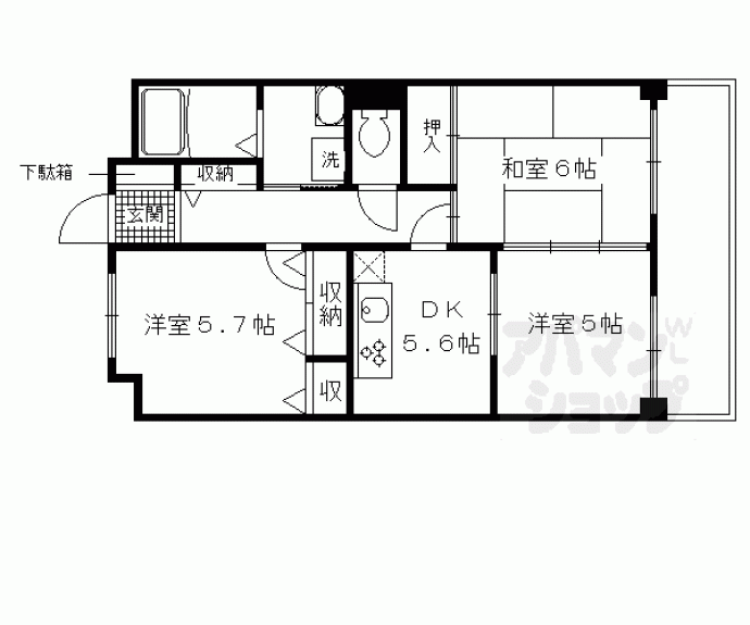 【グランドメゾン伏見桃山】間取