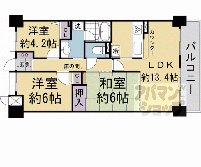 【グランドメゾン伏見桃山】間取