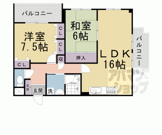 【ハウス・エバー・グリーン】間取