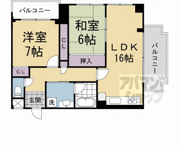【ハウス・エバー・グリーン】間取