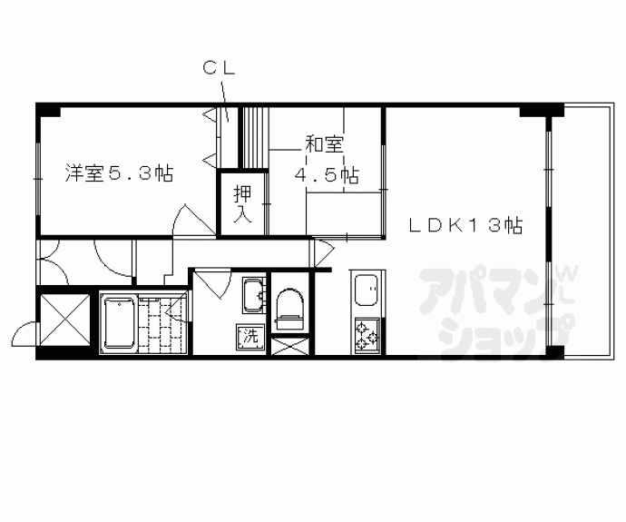 【デルフィ西大路】間取