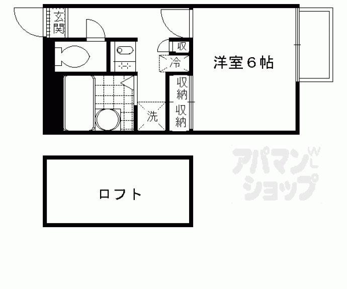 【レオパレス万帖敷ＫＫＴ】間取