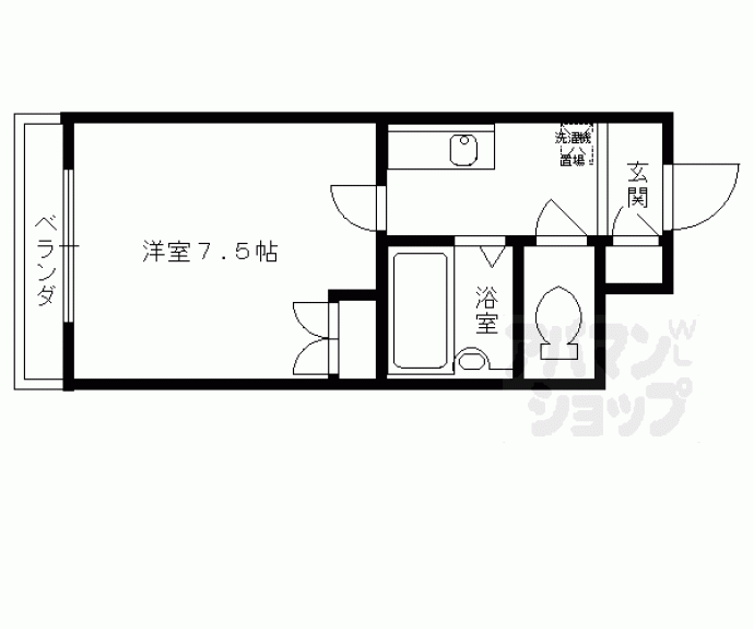 【富士ラビット七条館】間取