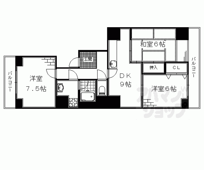 【サンセリテ伏見】間取