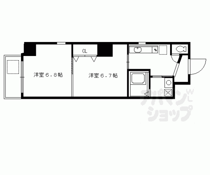 【ル・サフィール西大路Ⅱ】間取