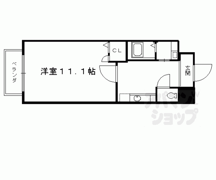 【ル・サフィール西大路Ⅱ】間取